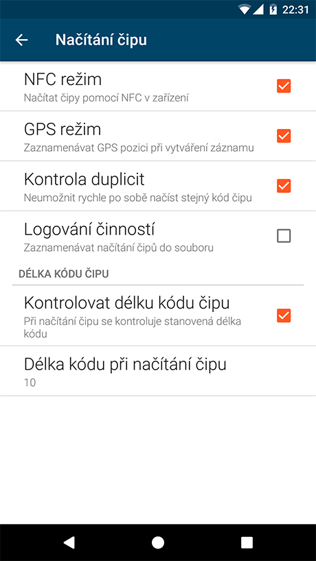 screenshot aplikace